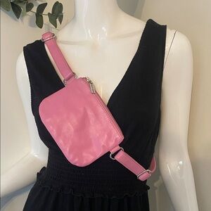 Pink Wilson’s leather vintage y2k  Crossbody Belt bag